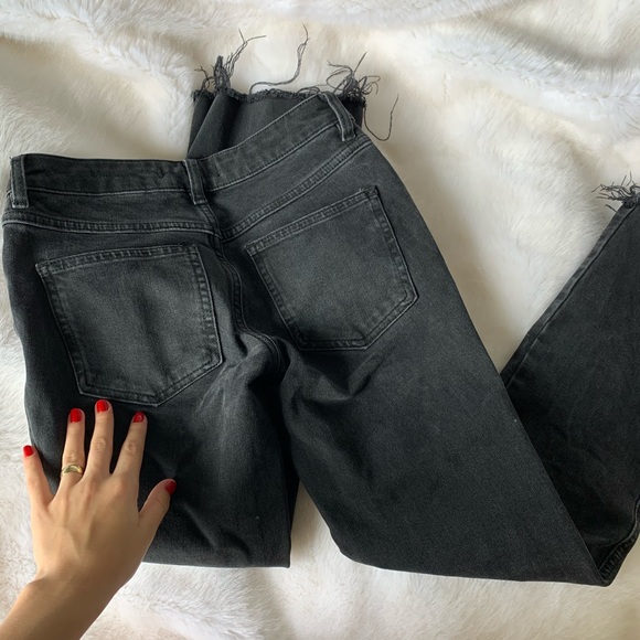 free people crop washed black flare jeans - Picture 4 of 5